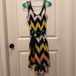 Colorful Chevron Shift Dress